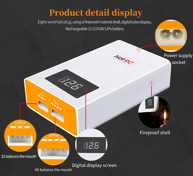 HOTRC A400 Digital 3S 4S 3000m - огляд і ціна Lipo Battery 4S
